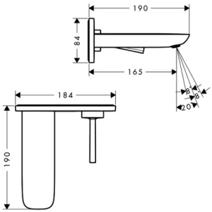 Hansgrohe Waschtischmischer Unterputz Puravida Fertigmontageset Chrom Kurzer Auslauf 15084000 6