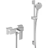 Hansgrohe Brausegarnitur Einhebel-Lackform + 2-Strahl-Handbrause + Stange 65 Cm, Chrom (71650000-Vernis) 5