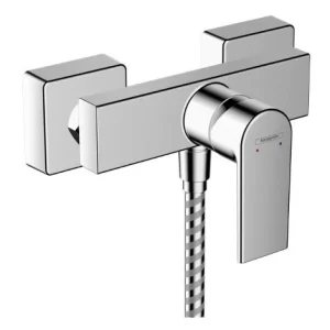 Hansgrohe Brausegarnitur Einhebel-Lackform + 2-Strahl-Handbrause + Stange 65 Cm, Chrom (71650000-Vernis) 13