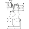 Hansgrohe Brausemischer Aufputz Rebris S Chrom 5